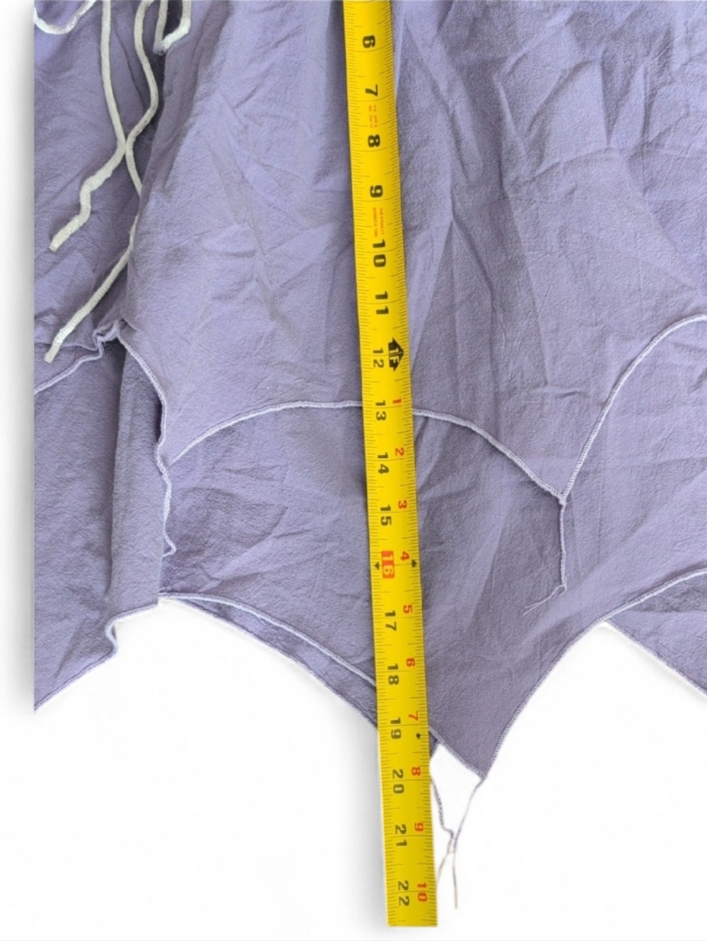 Whimsical Fairycore Pixie Mini Skirt - Gauze Cotton Blend Layered Hem Lace Up - Picture 11 of 11